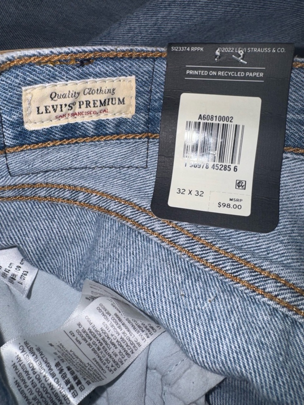 Levi's Ribcage High Waist Wide Leg Jeans NWT 32X32 - Picture 8 of 10